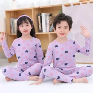 Purple Hearts Kids Nightsuit
