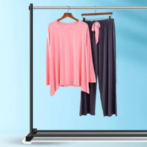 Pink & Grey 2 Pcs Stiched Long Wear