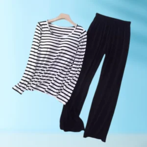 Zebra Top And Black Trouser Lounge Wear