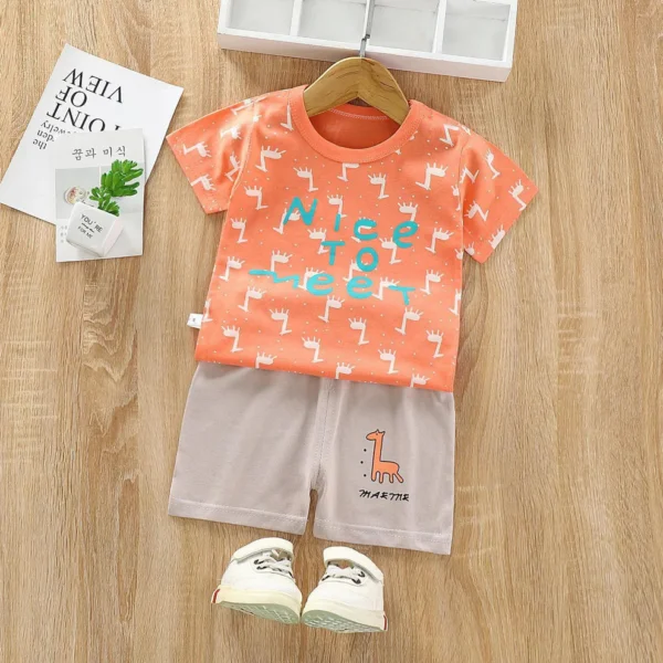 Nice to Meet Print Trendy Kids short wear