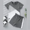 BLACK PANEL T-SHIRT SHORTS Kids short wear - Image 4