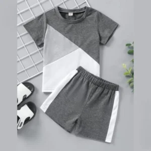 GREY PANEL T-SHIRT  Kids short wear