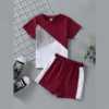 BLACK PANEL T-SHIRT SHORTS Kids short wear - Image 5