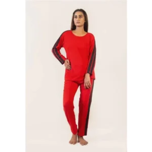 RED BLACK LINING - PANEL TRACKSUIT