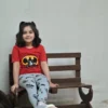Red Bat Man Printed kids Night Suit - Image 2