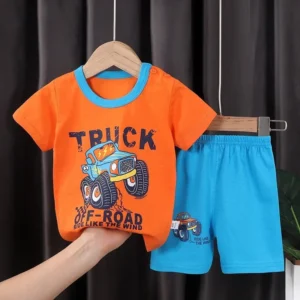 Orange Truck Off Road Kids Short Wear