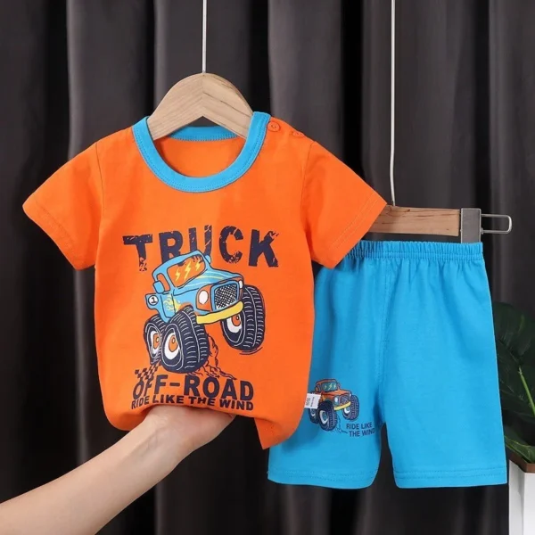Orange Truck Off Road Kids Short Wear