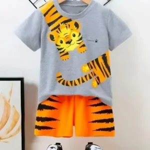 Mini Tiger Print Kids Short Wear