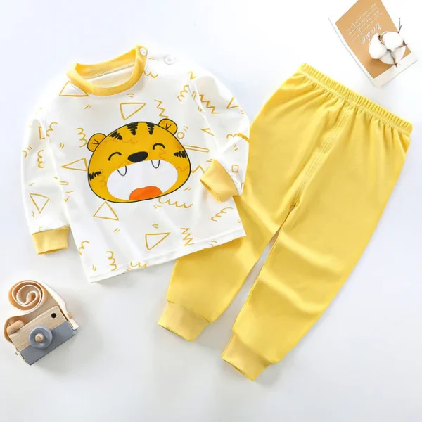 Cartoon Long-sleeved T-shirt + Trouser Infant Clothes 2pcs Suit | Kids ...