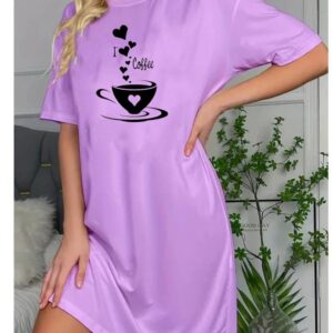 Printed Purple shirt for woman