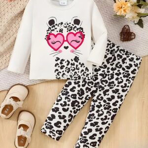 White Heart Printed Kids Wear