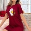 Flower-Printed Long shirt for Woman - Image 4