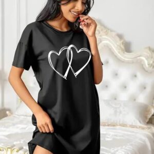 Double Heart Printed long shirt