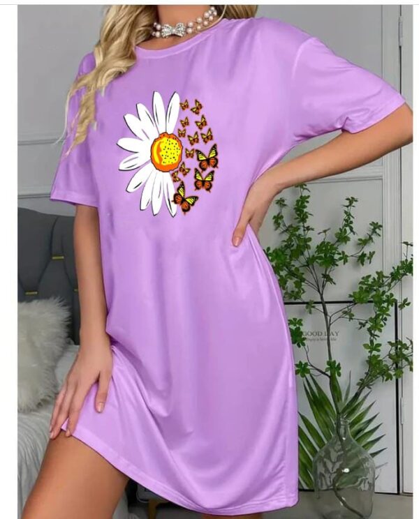 Flower-Printed Long shirt for Woman
