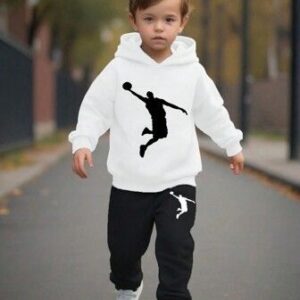 Black-white Jordan tracksuit for kids