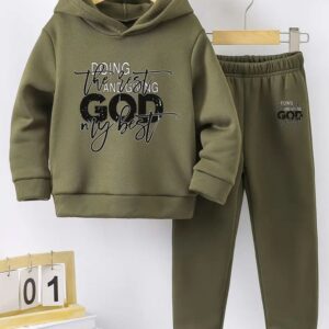 Doing Good Sea Green tracksuit kids